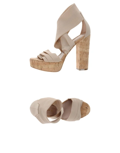 Shop Deimille Sandals In Beige