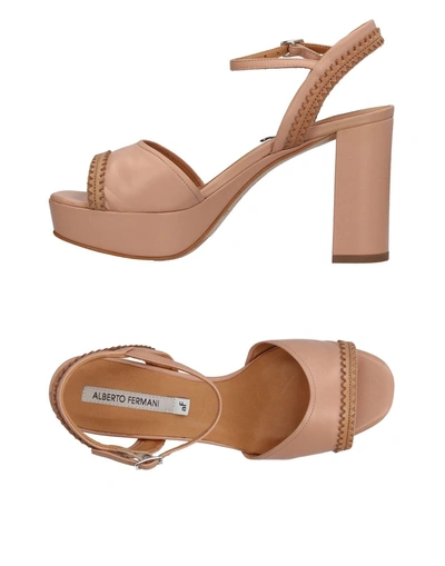 Shop Alberto Fermani Sandals In Light Pink