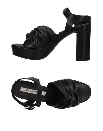 Shop Alberto Fermani Sandals In Black