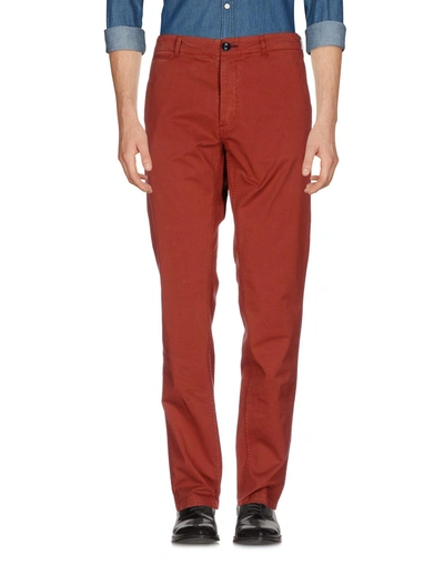 Shop Paul Smith Casual Pants In Rust