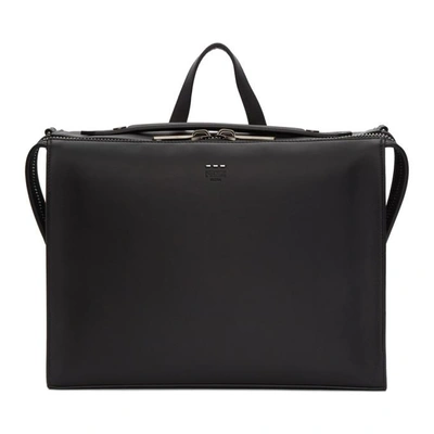 Shop Fendi Black Leather Lui Tote