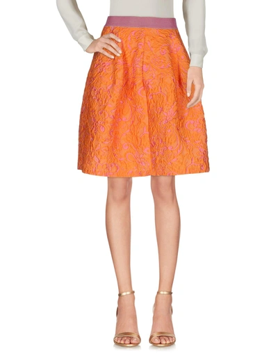 Shop Pinko Knee Length Skirt In Orange