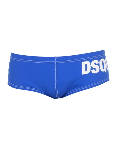 Shop Dsquared2 Swim Briefs In Bright Blue