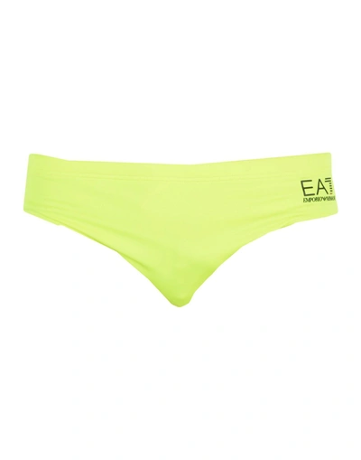 Shop Ea7 Swim Briefs In Yellow