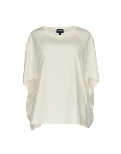 Shop Armani Jeans T-shirt In Ivory