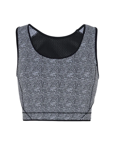 Shop Sàpopa Elif Jaquard Crop Top Woman Top Black Size L Polyamide, Elastane