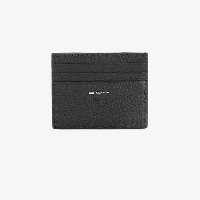 Shop Fendi Selleria 6-slot Card Holder In Black
