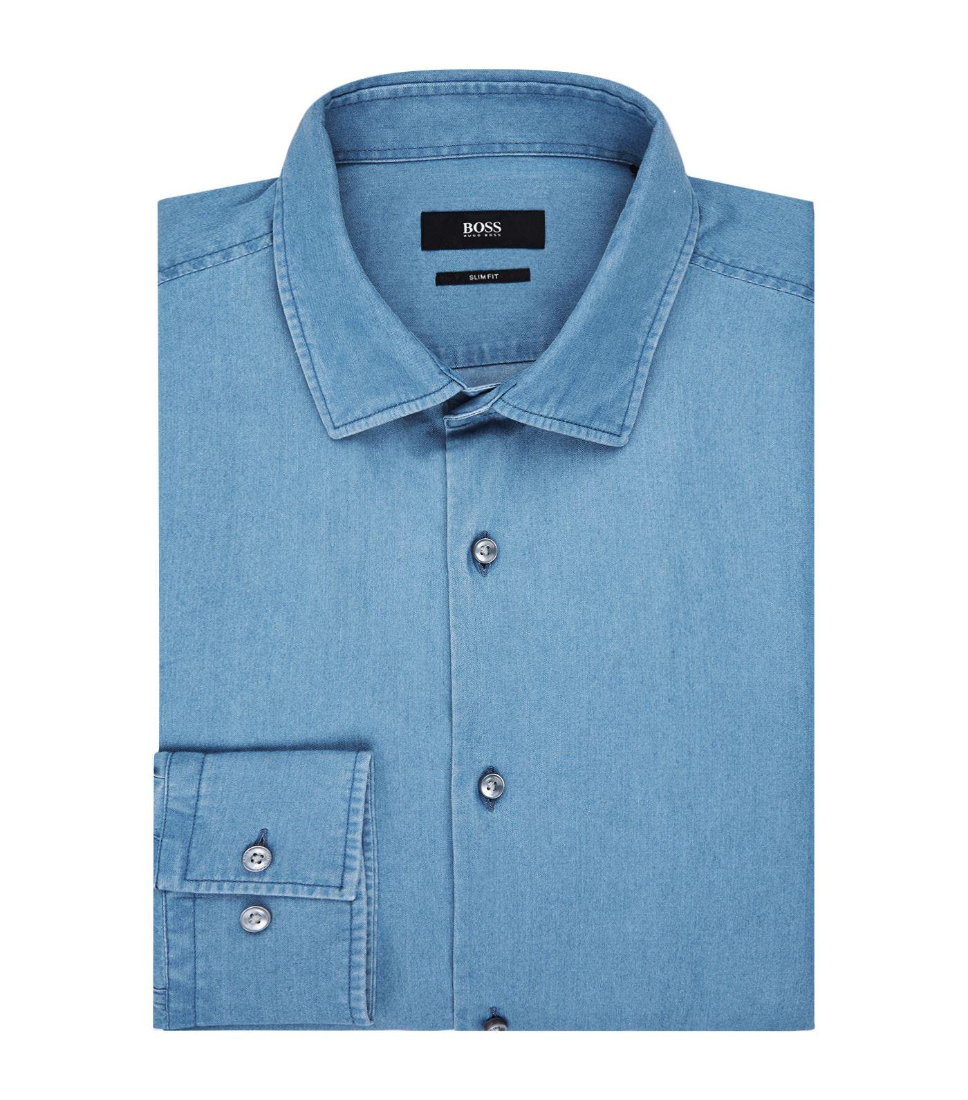 hugo boss denim shirt