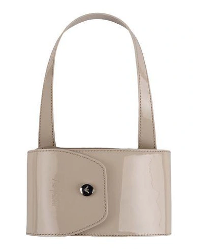 Shop Armani Jeans Handbag In Light Grey
