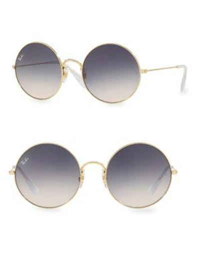 Shop Ray Ban 55mm The Ja-jo Round Sunglasses In Blue Gradient