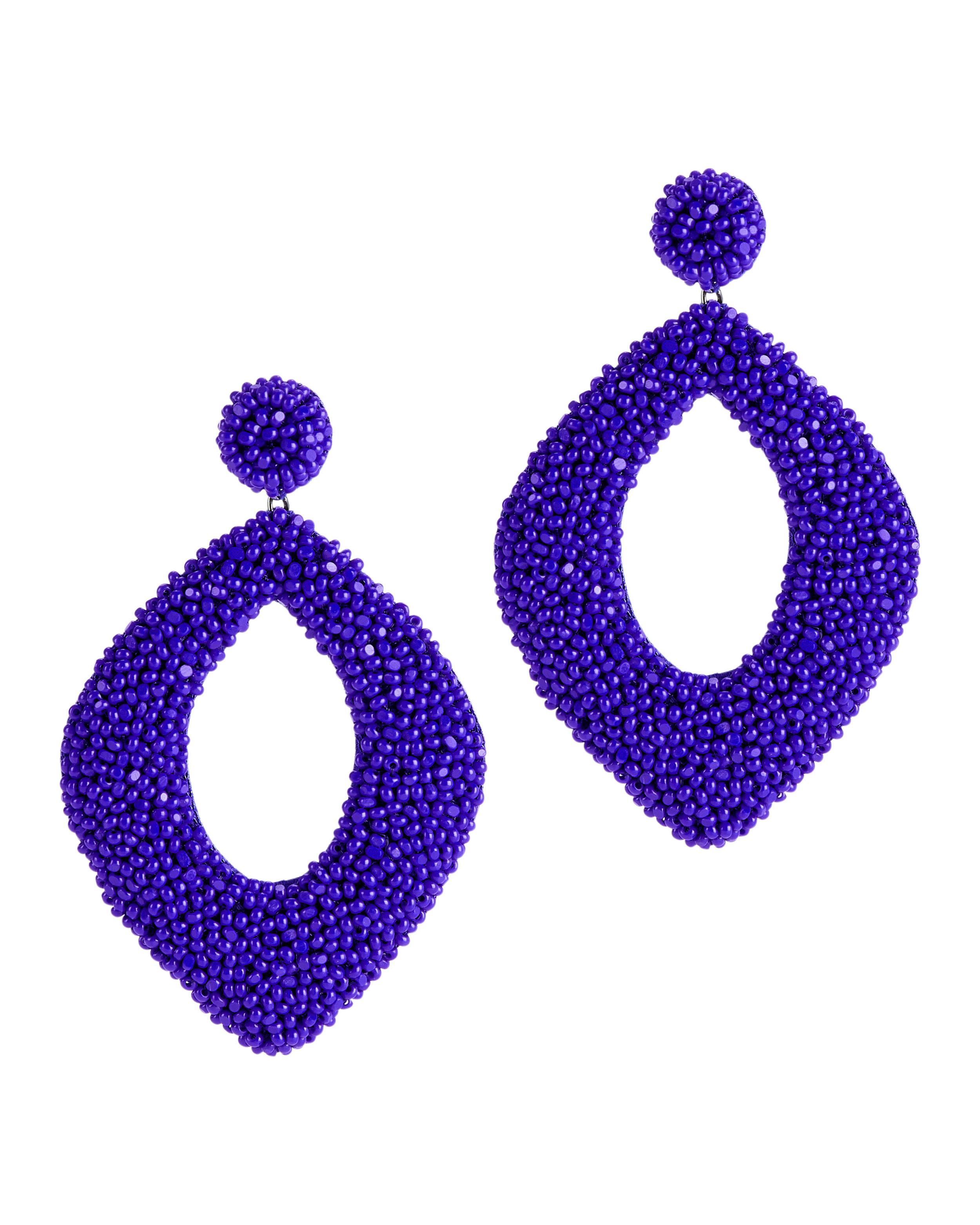 Deepa Gurnani ErtÉ Cobalt Earrings | ModeSens
