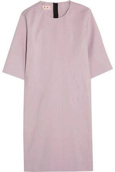 Shop Marni Woman Cotton Mini Dress Lilac