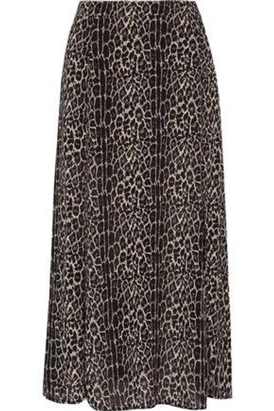 Shop Zimmermann Leopard-print Crepe Midi Skirt In Animal Print
