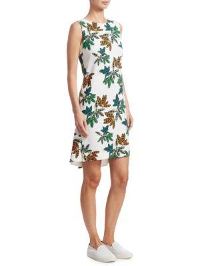 Shop Akris Punto Sleeveless Tropical Dress In Cream Multi