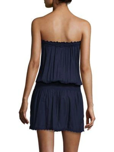 Shop Melissa Odabash Fruley Mini Cover-up In Navy White