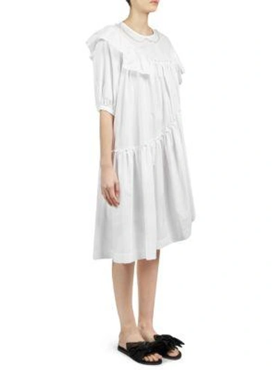Shop Simone Rocha Beaded Frill Dress In White