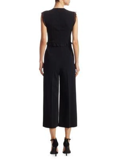 Shop Red Valentino Ruffled Jumpsuit In Black