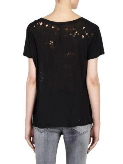 Shop Ben Taverniti Unravel Project Distressed Jersey Tee In Black