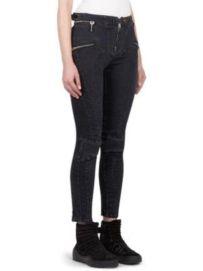 Shop Ben Taverniti Unravel Project Stretch Moto Jeans In Black