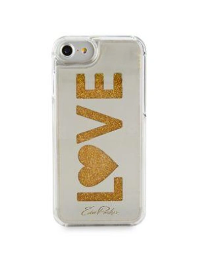 Shop Edie Parker Love Floating Iphone 6/6s/7 Case In Gold