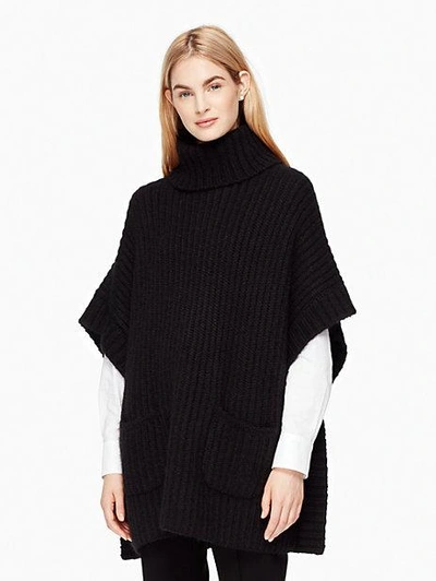 Shop Kate Spade Alpaca Cape Sweater In Black