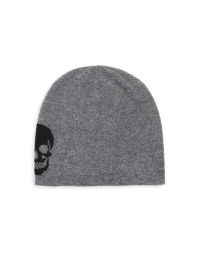 360cashmere Scout Skull Cashmere Beanie In Charcoal Black | ModeSens