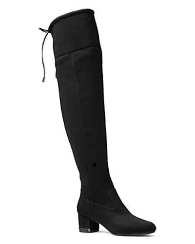 Shop Michael Michael Kors Women's Jamie Suede Over-the-knee Boots In Black