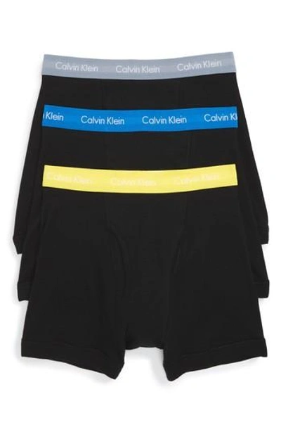 Shop Calvin Klein 3-pack Boxer Briefs In Black/ Black/ Black