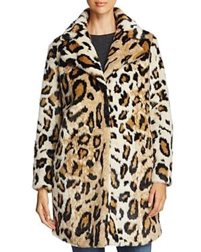 Shop Cupcakes And Cashmere Abeni Leopard Print Faux Fur Coat