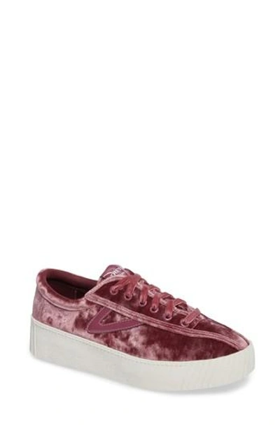 Shop Tretorn Bold Perforated Platform Sneaker In Blush Pink