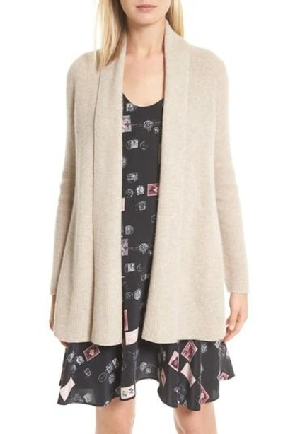 Shop Joie Bryna Wool & Cashmere Cardigan In Heather Oatmeal