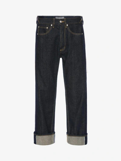Shop Alexander Mcqueen Jeans Mit Webleiste In Blue