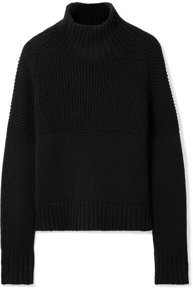 Burberry Dawson Honeycomb Ribbed Cashmere In Black ModeSens