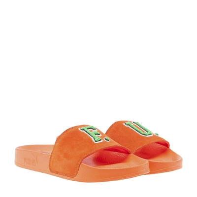 Shop Fenty X Puma Fenty Slide Sandals In Orange