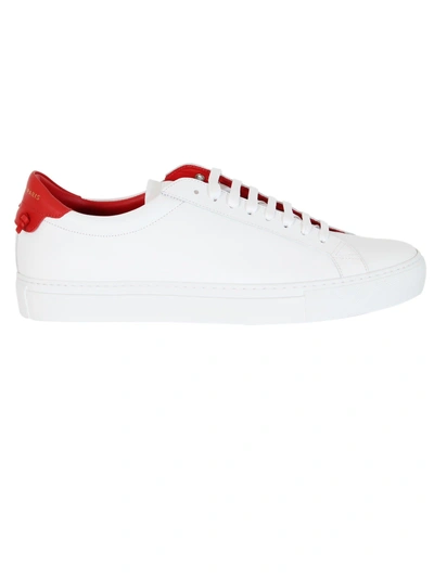 Shop Givenchy White Red Low Sneakers