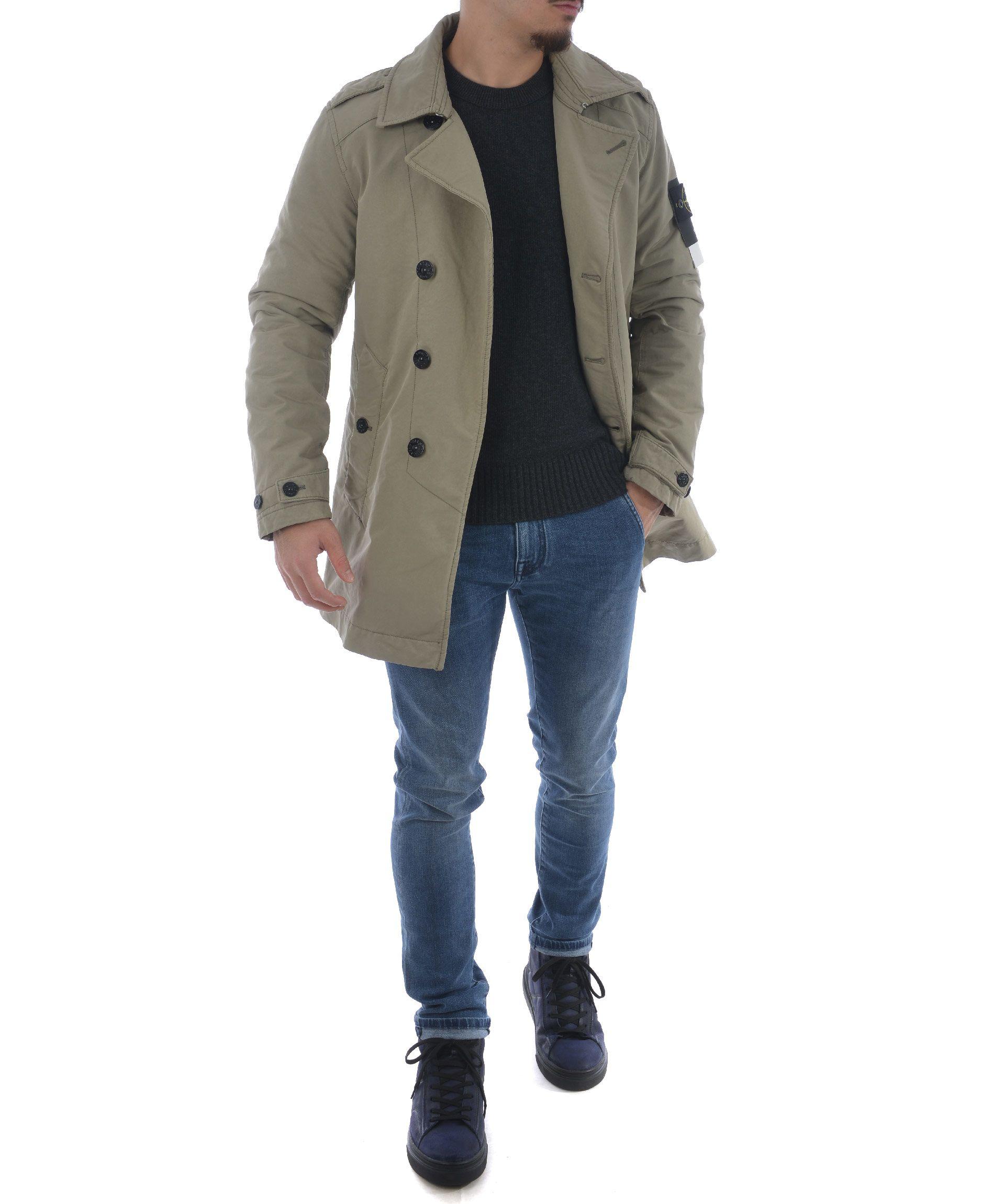 stone island coat beige