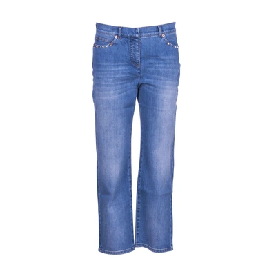 Shop Valentino Studs Jeans In Light Blue