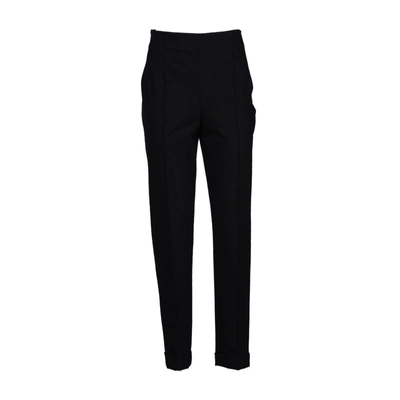 Shop Ferragamo High-waisted Trousers In Black