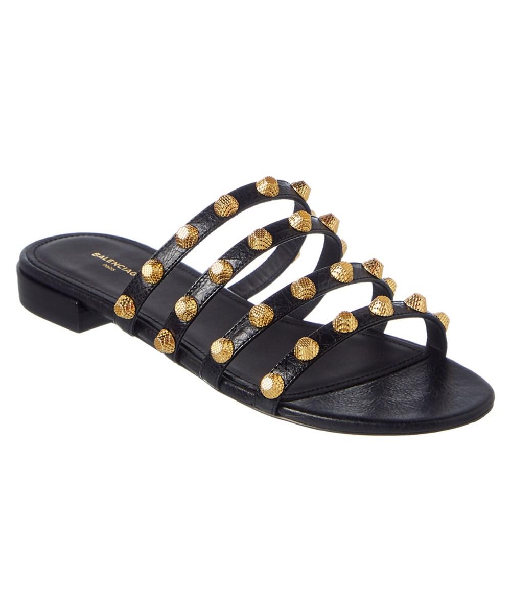 balenciaga studded flat sandals