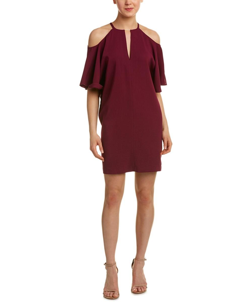 berry shift dress