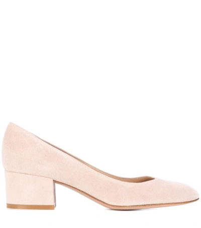 Shop Gianvito Rossi Linda 45 Suede Pumps In Pink