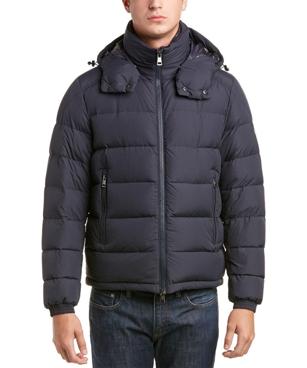 Moncler Brique Down Jacket In Navy 