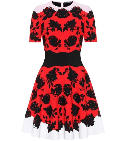Shop Alexander Mcqueen Knitted Fit-and-flare Dress