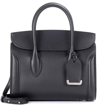 Shop Alexander Mcqueen Heroine 30 Leather Shoulder Bag In Black
