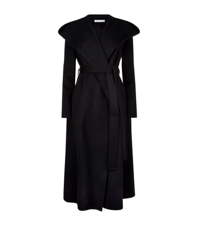 Shop Robert Rodriguez Longline Hooded Coat In Black