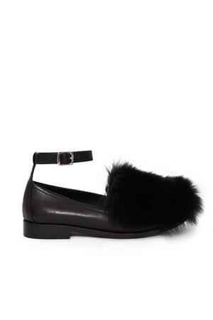 ankle strap leather loafers