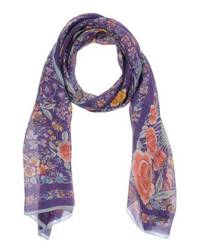 Shop Roberto Cavalli Scarves In Purple