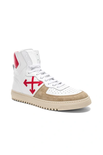 Shop Off-white 70s High Top Sneakers In White & Red