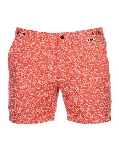 Shop Danward Swim Shorts In Red