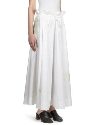 Shop Acne Studios Hella Pop Cotton Skirt In White